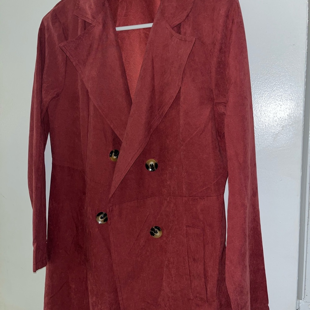 Burgundy lightweight coat